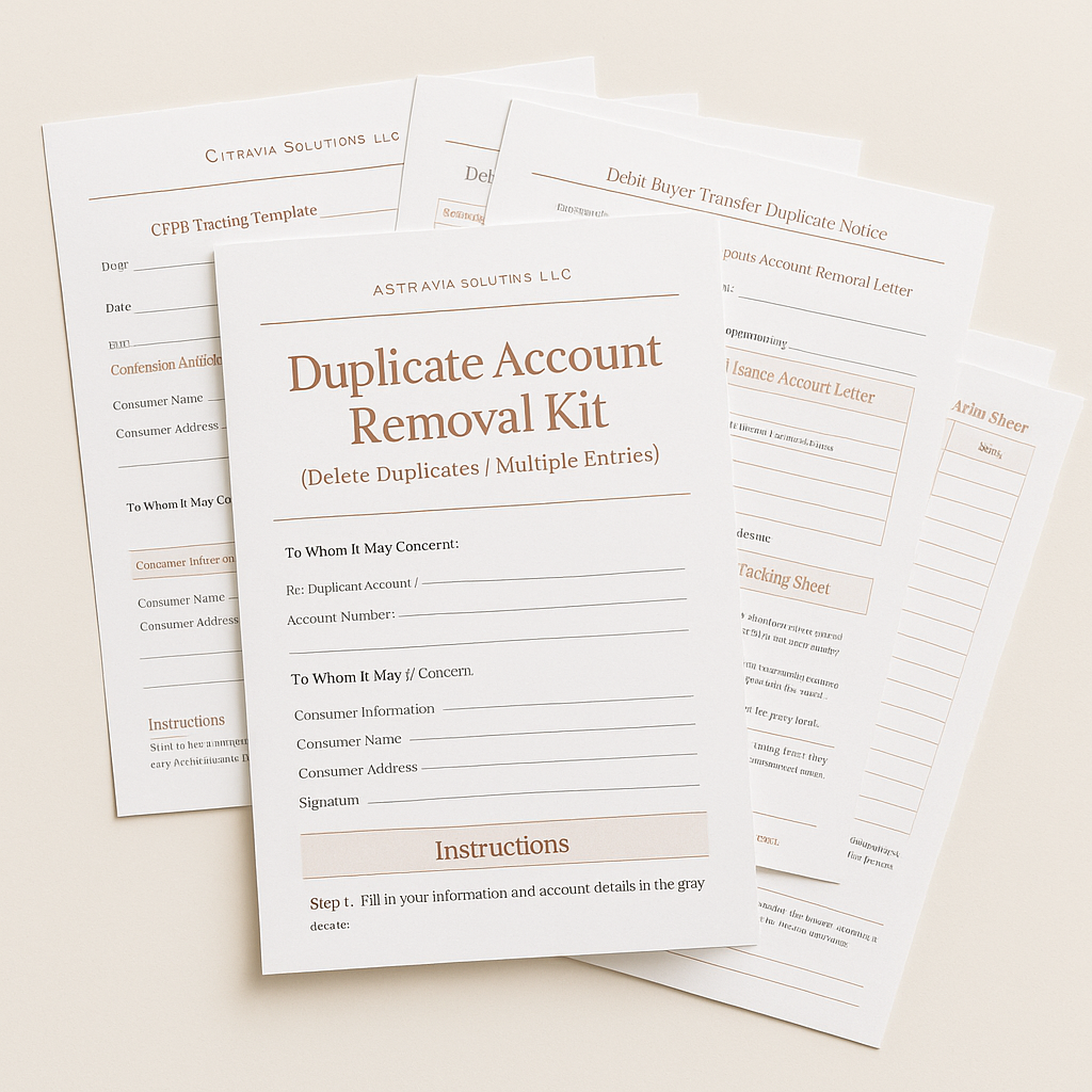 AstraVia Duplicate Account Reporting Correction Kit-Premium Edition