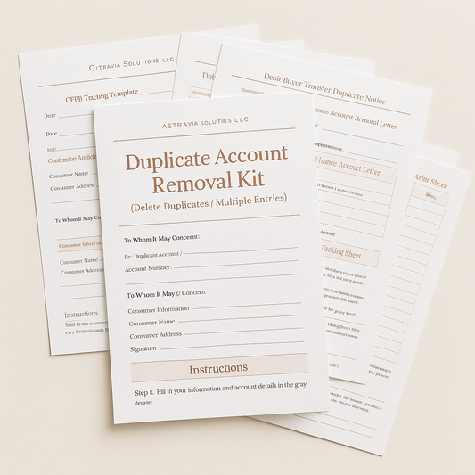 AstraVia Duplicate Account Reporting Correction Kit-Premium Edition
