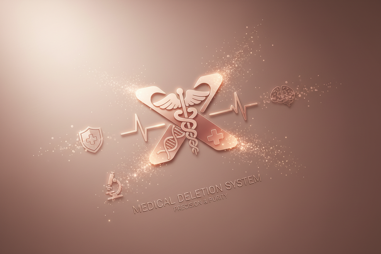 mockup a medical deletion with rose-gold backround