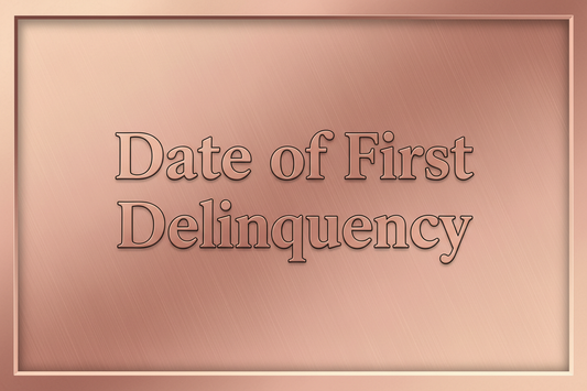 mockup date of first delinquency rose gold backround